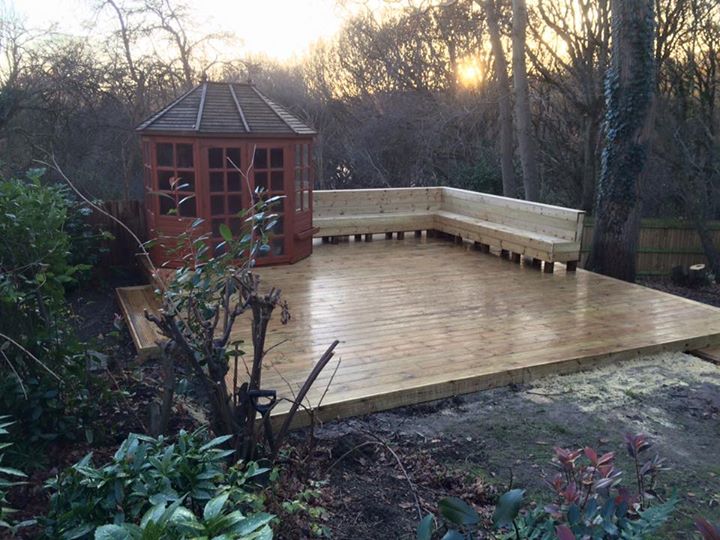 decking and seating area installed and completed transform your garden with a l